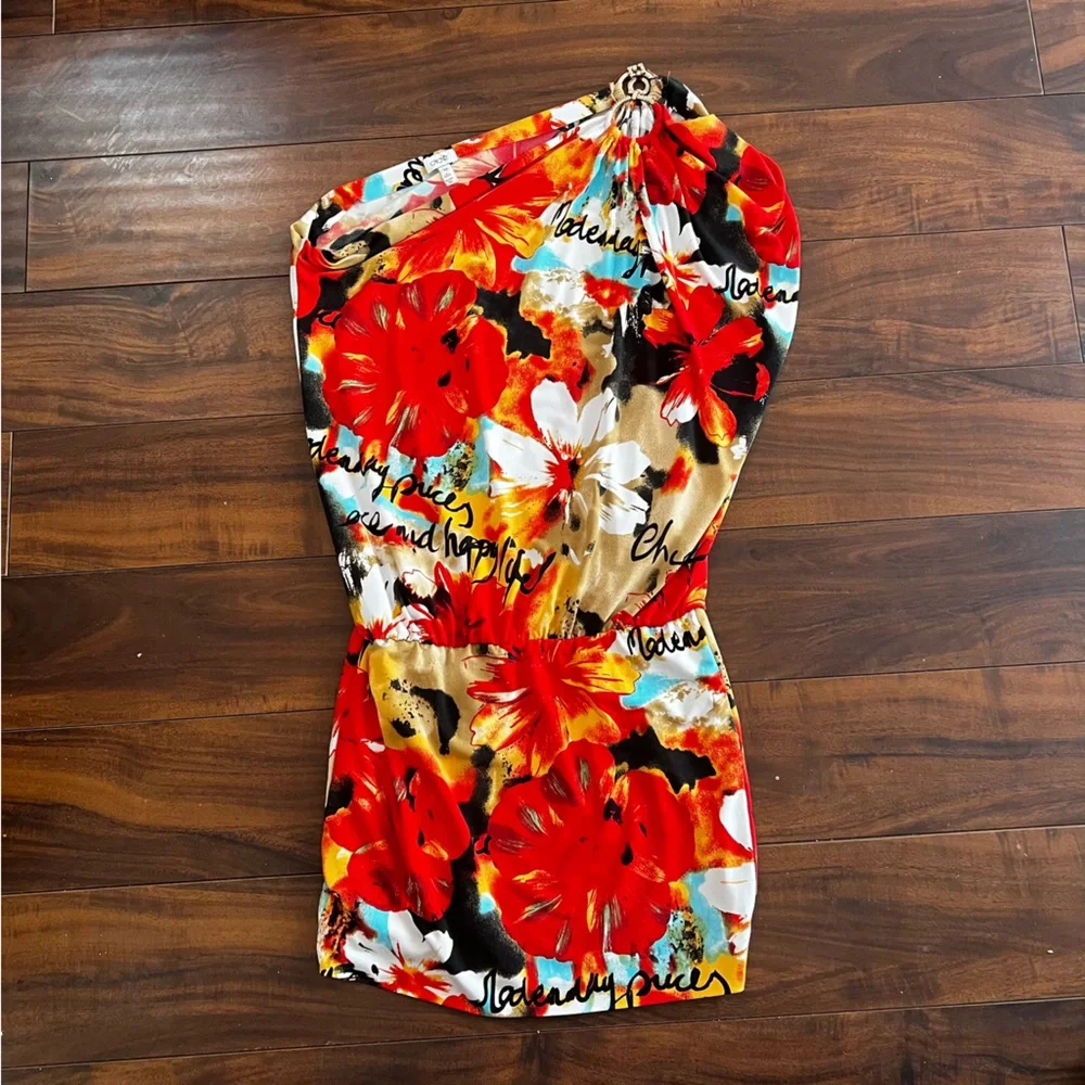 Cache Multicolor Floral One-Shoulder Dress - Picture 5 of 5